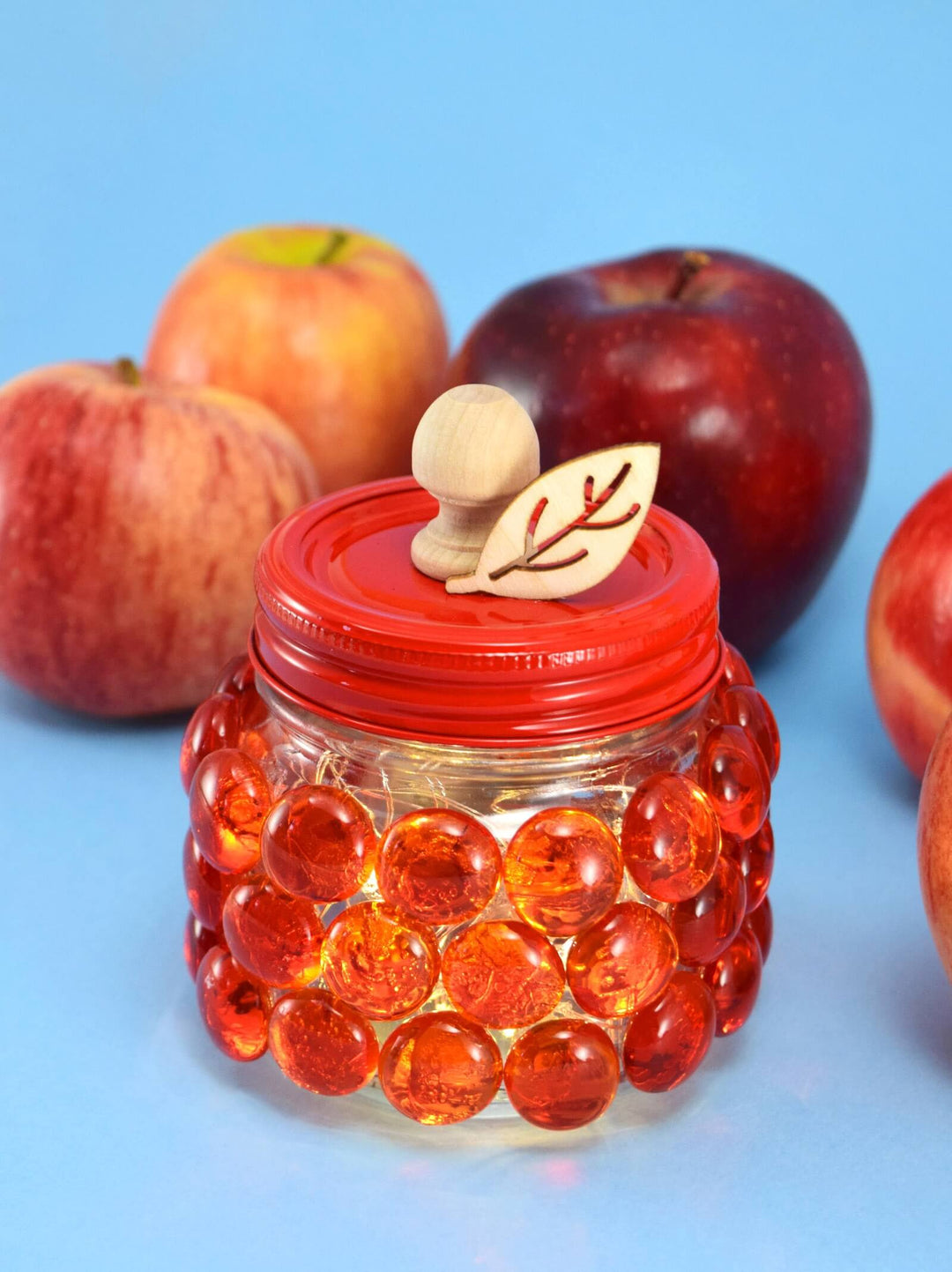 DIY Glass Gem Apple Mason Jar