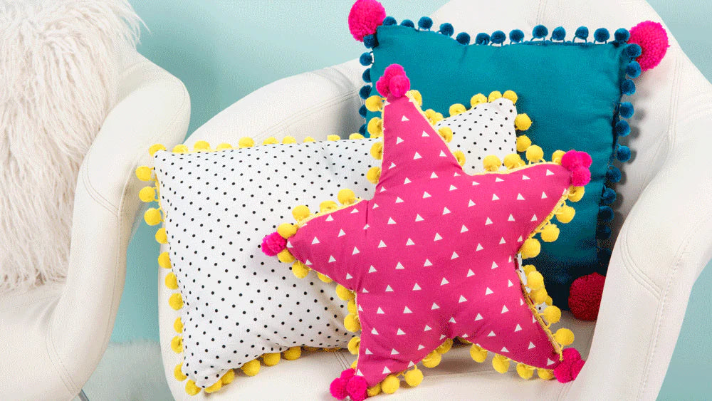 DIY Pom-Pom Pillows