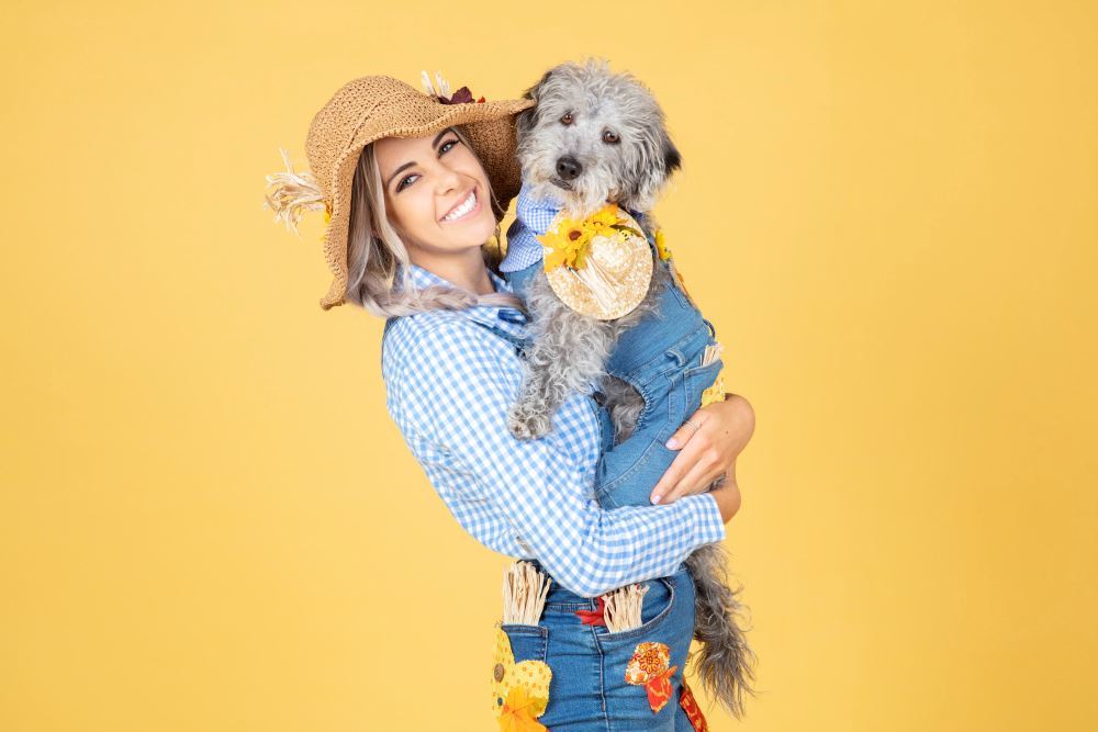 Matching Dog & Owner DIY Scarecrow Costumes