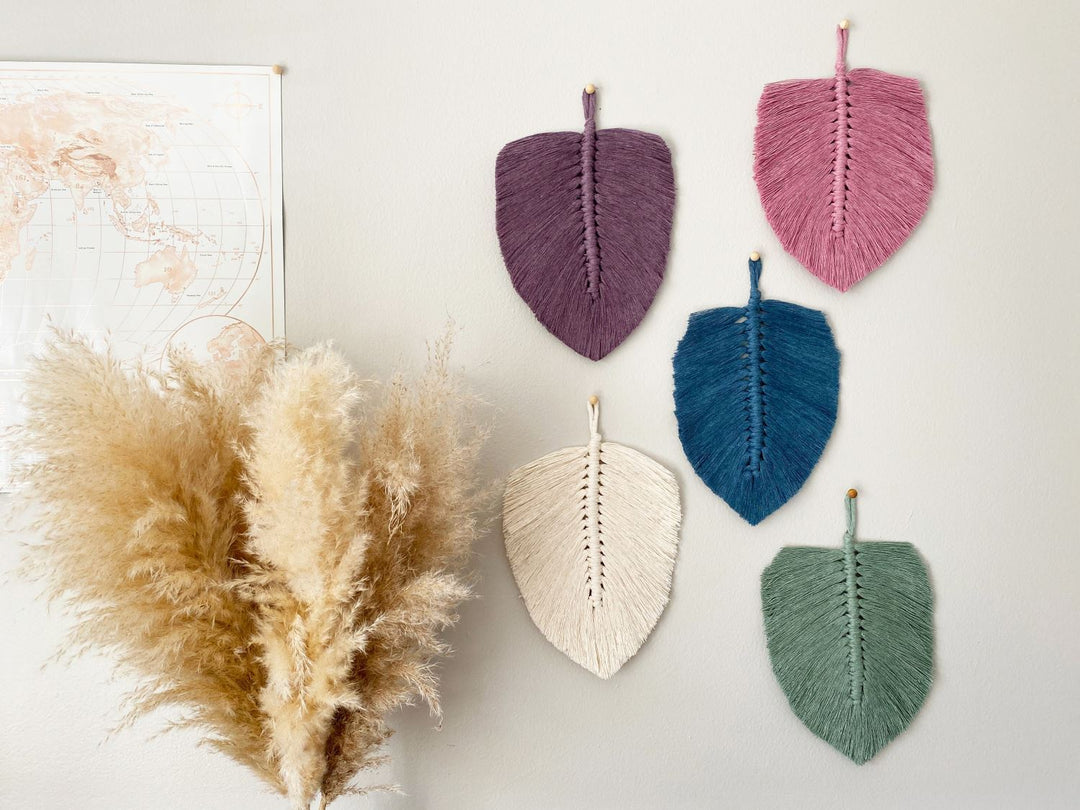 How To Make a Macrame Leaf with Fabric Stiffener