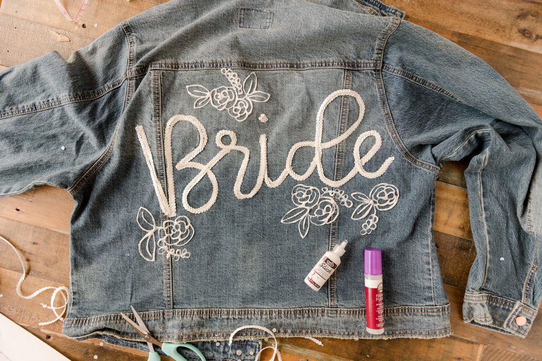 DIY Custom Bridal Jacket with Fabric Glue