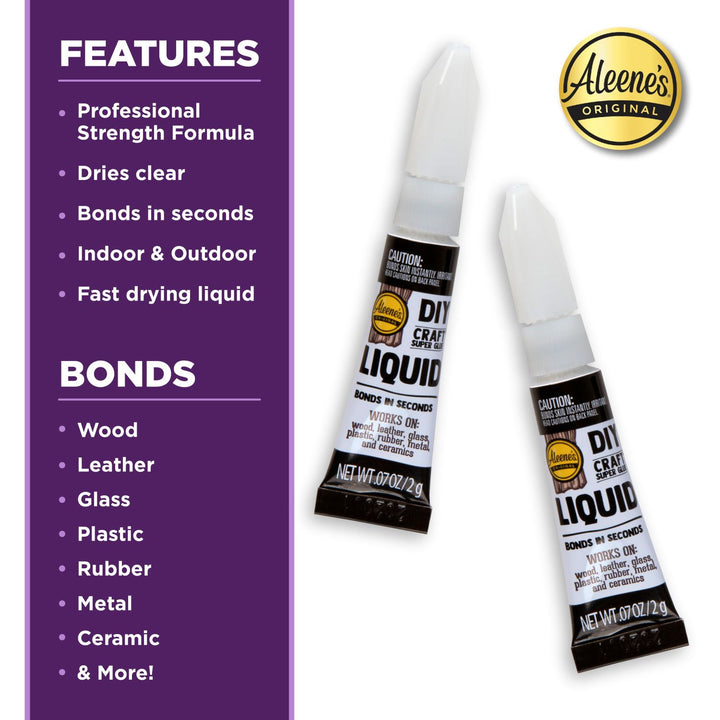 Picture of 40686 Aleene's DIY Craft Super Glue Liquid .07 oz. 2 Pack