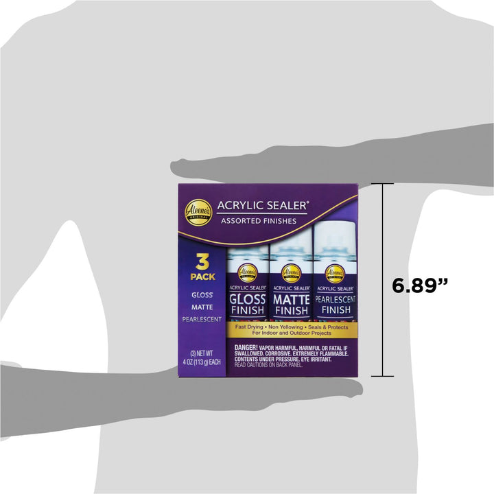 Picture of 47203 Aleene's Spray Acrylic Sealer Assorted Finishes 4 oz. 3 Pack