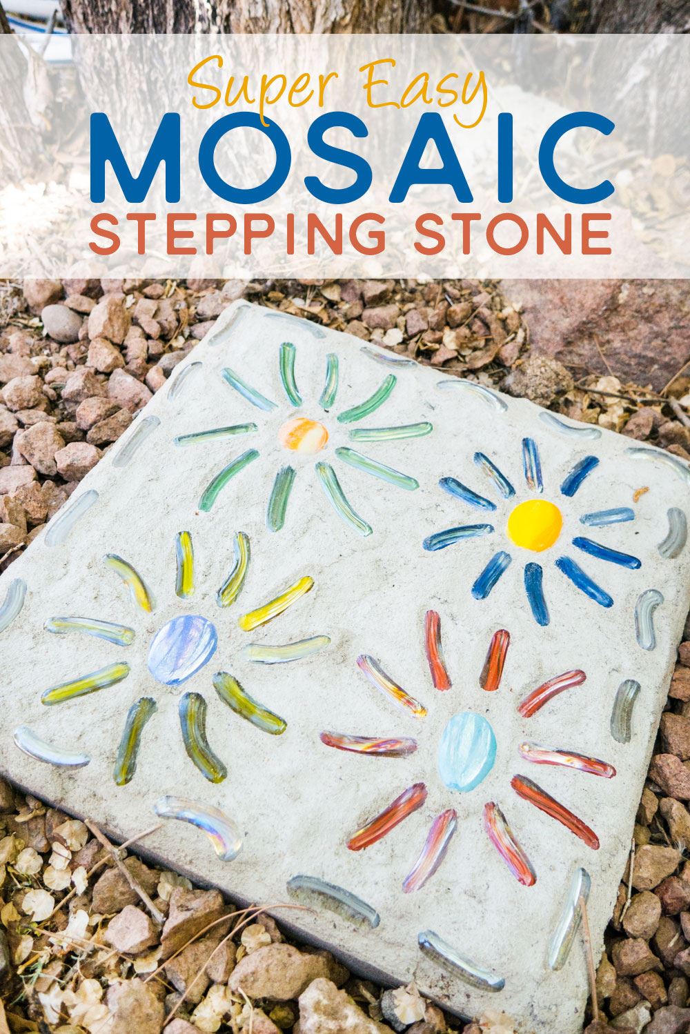 DIY Mosaic Stepping Stone