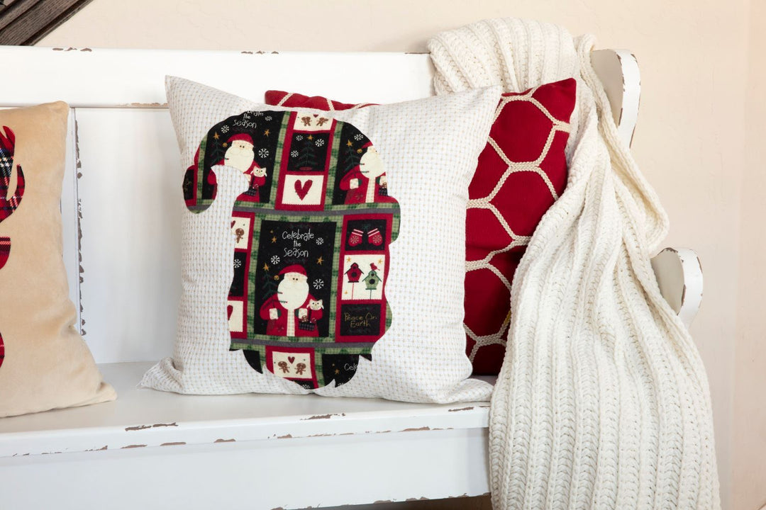 DIY No-Sew Christmas Pillows