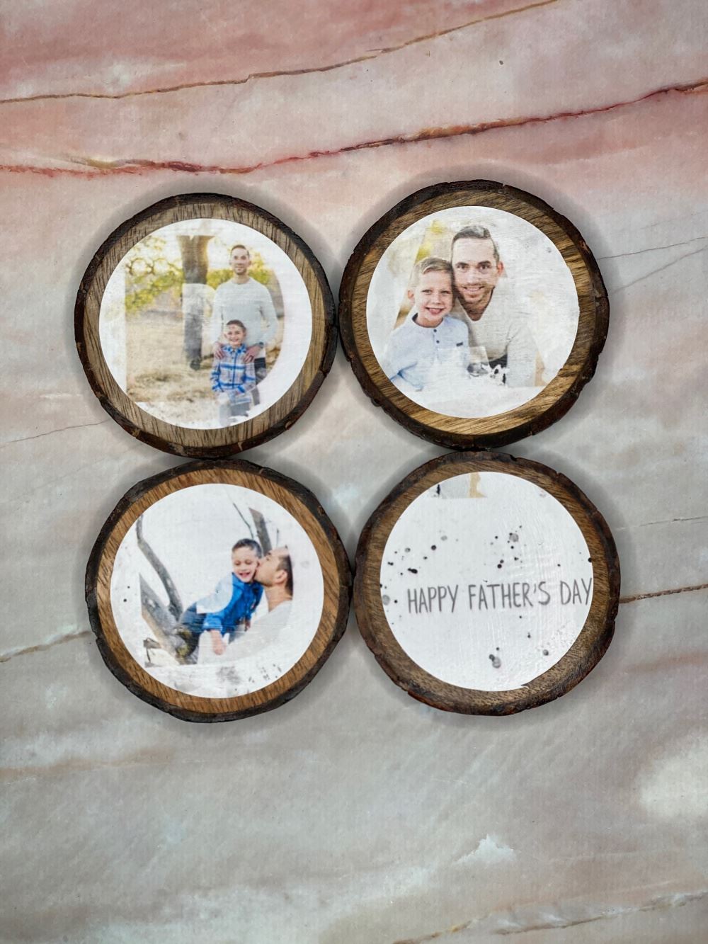 DIY Photo Coasters for Father's Day