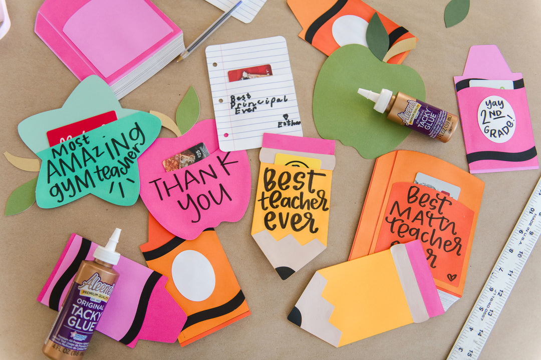 Teacher Appreciation Day Gift Idea: DIY Gift Card Holder with Tacky Glue