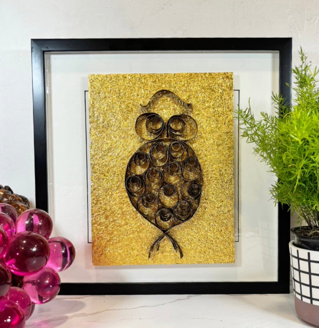 Aleene’s Favorites: Burnt Brown Paper Bag Quilling Art with Tacky Glue