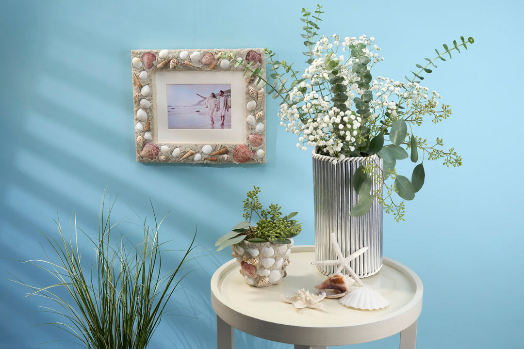 Sand and Seashell Picture Frame with Tacky Glue