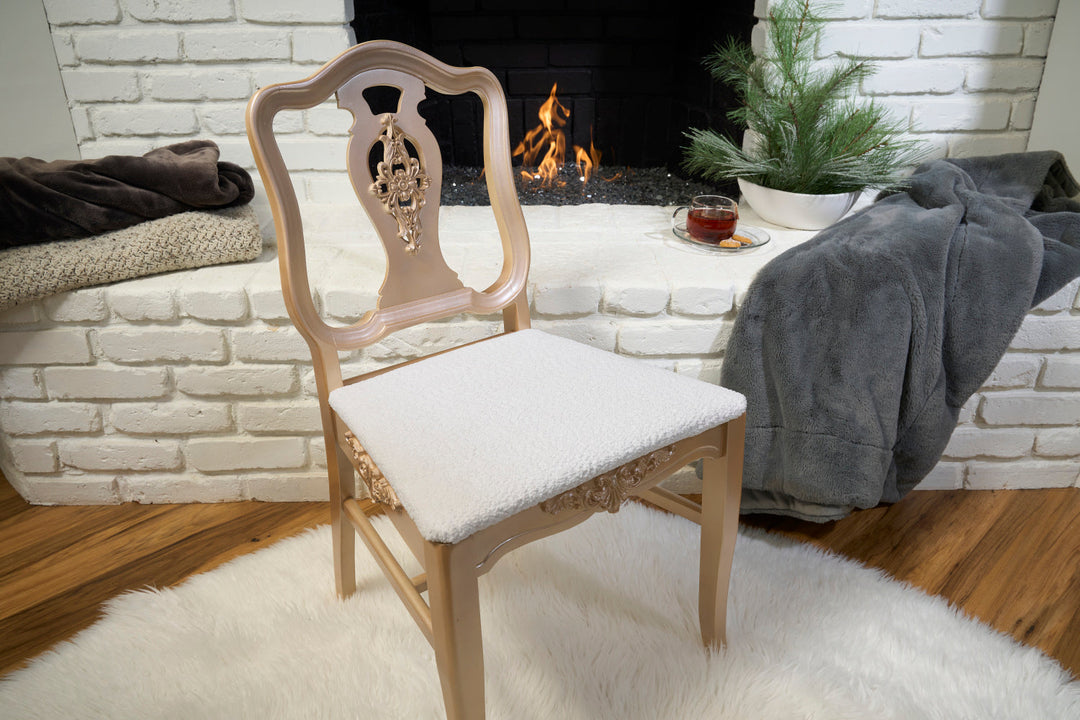 Upcycled Wooden Accent Chair with Wood Glue