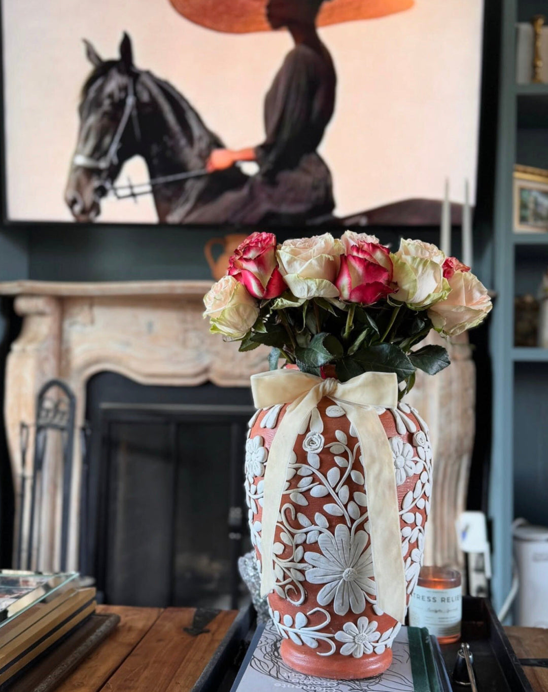 DIY Barro Clay Vase with Clear Gel Tacky Glue