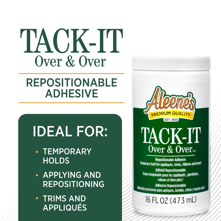 Picture of 47178 Aleene's Tack-It Over & Over Repositionable Adhesive 16 fl. oz. Jar