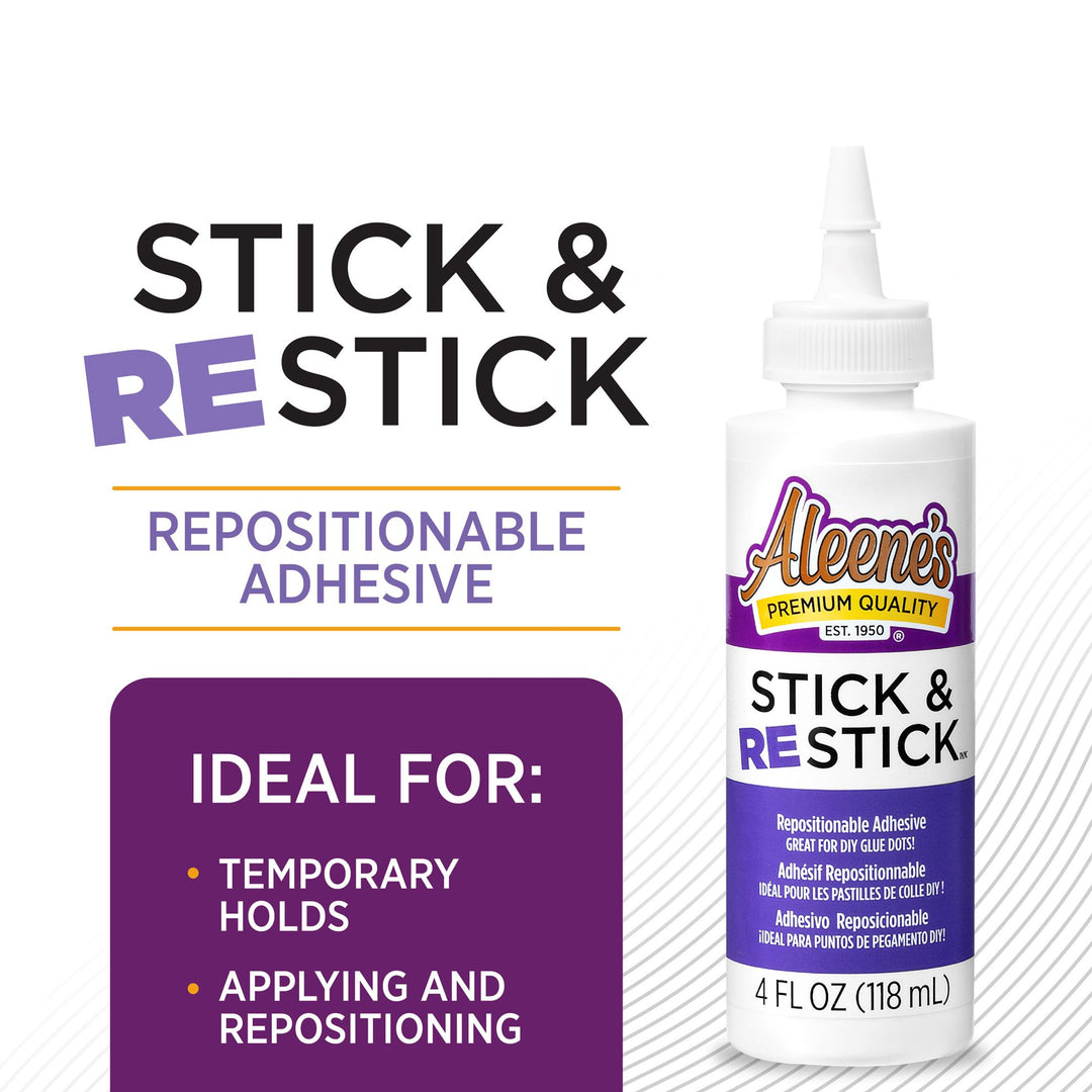 Picture of 43233 Aleene's Stick & Restick Repositionable Temporary Adhesive 4 fl. oz.