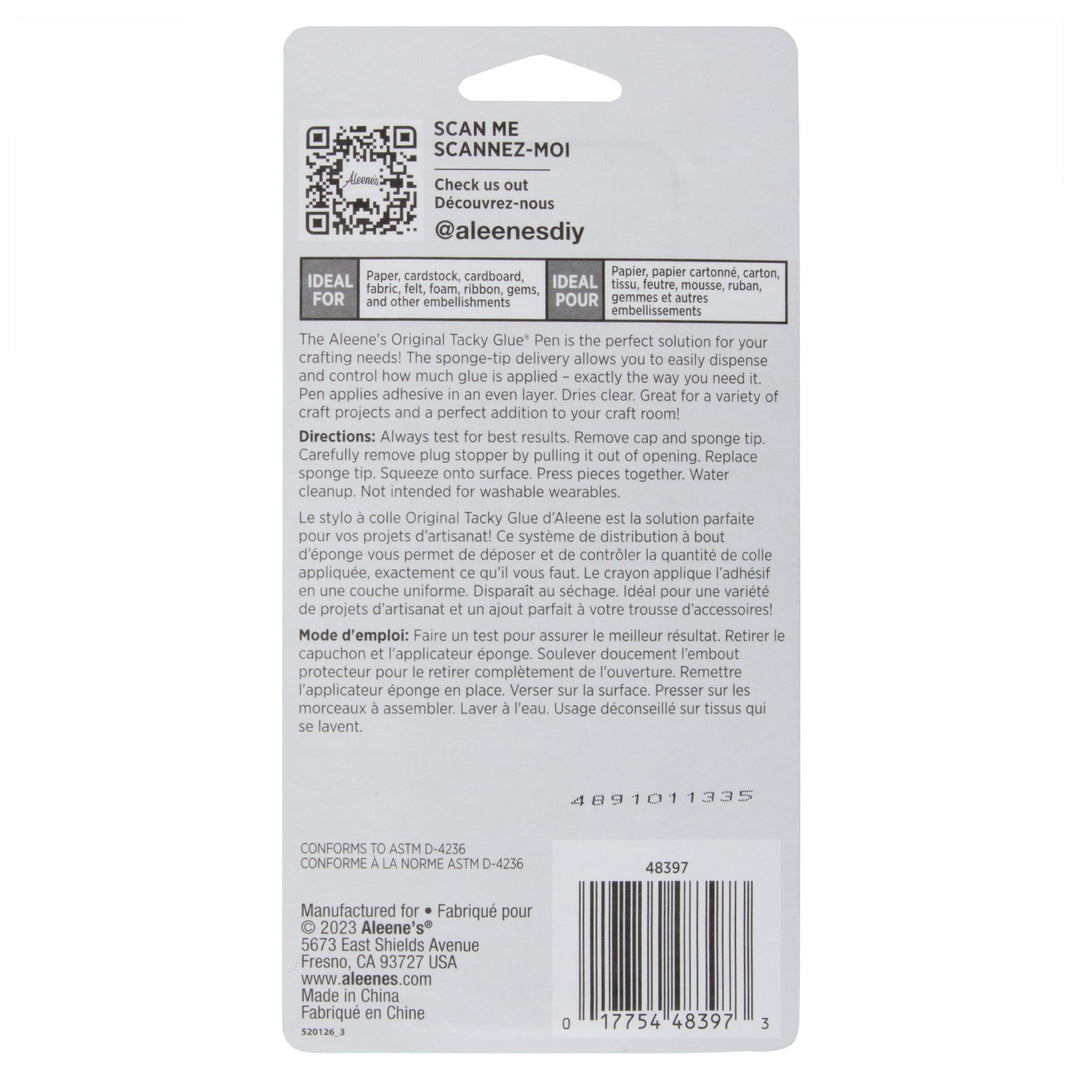 Picture of 48397 Aleene's Original Tacky Glue Sponge-Tip Pen 1.69 fl. oz.