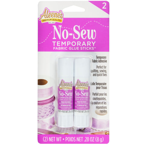 Aleenes No-Sew Temporary Fabric Glue Sticks 2 Pack