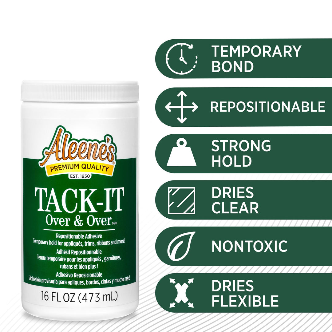 Picture of 47178 Aleene's Tack-It Over & Over Repositionable Adhesive 16 fl. oz. Jar