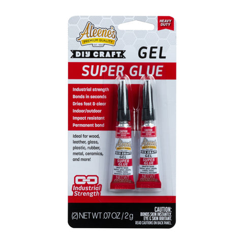 Aleenes DIY Craft Super Glue Gel .07 oz. 2 Pack