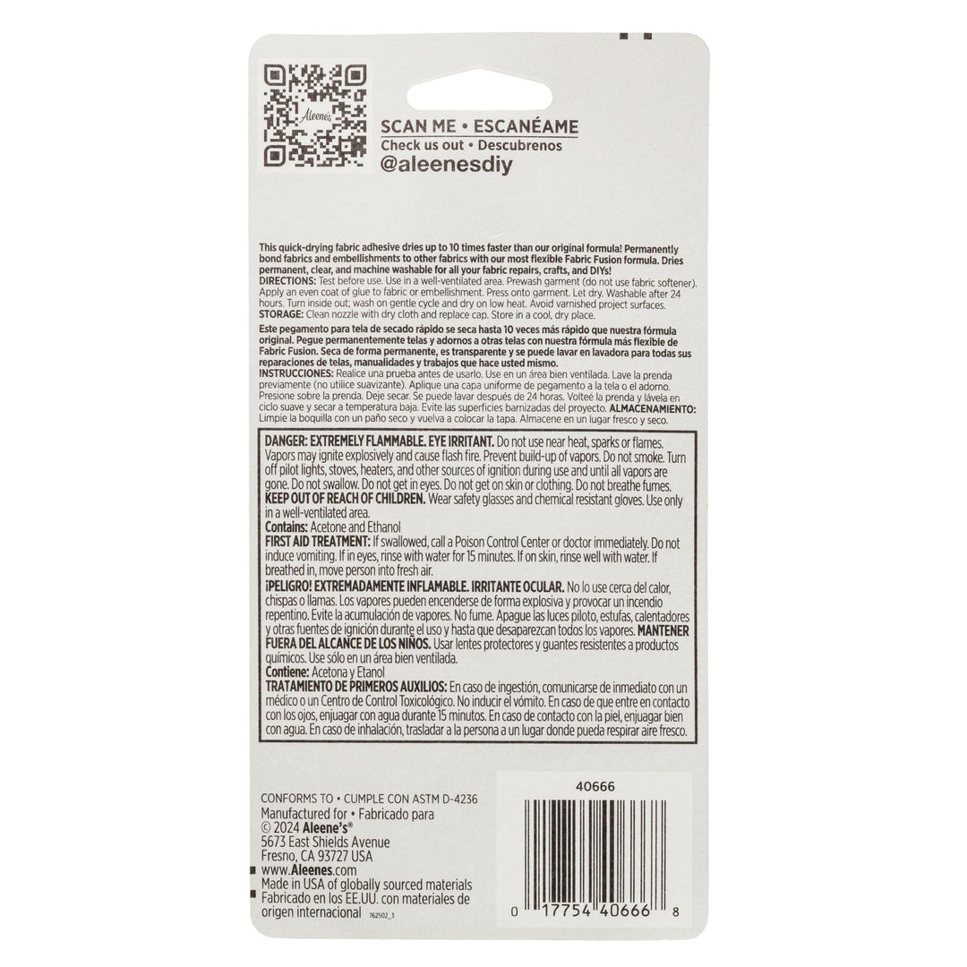 Picture of 40666 Aleene's Quick Dry Fabric Fusion 1.5 fl. oz.