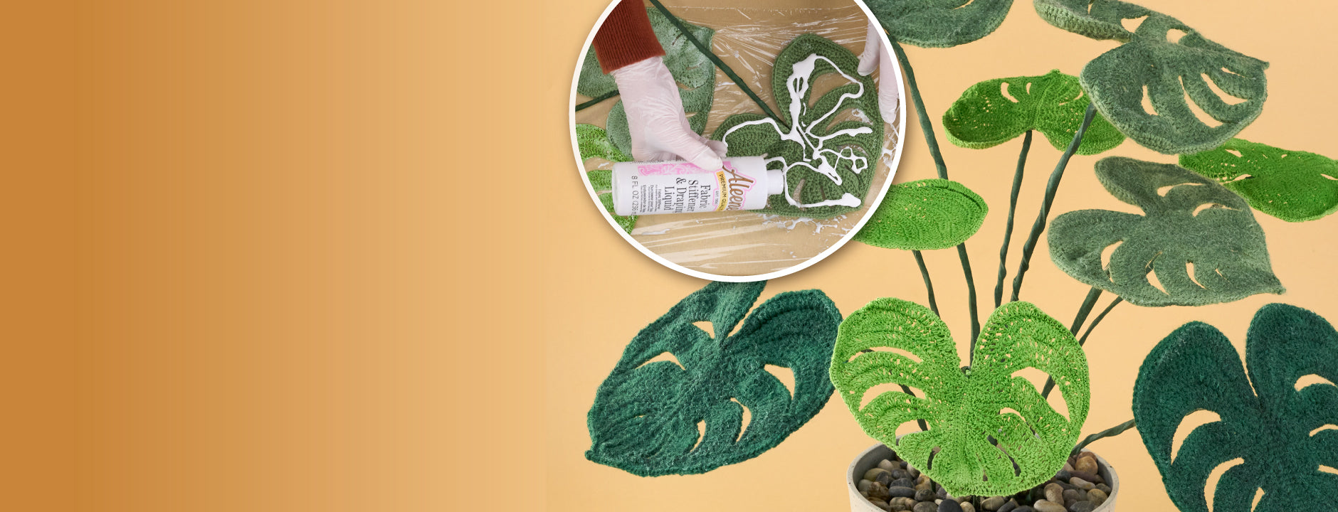 Crochet Plant Décor with Aleene’s Fabric Stiffener & Draping Liquid