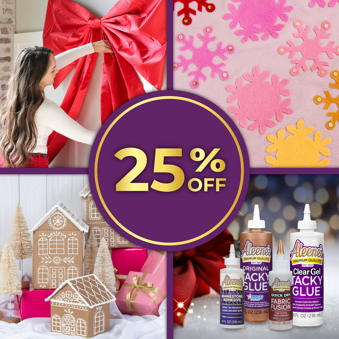 25% off promotion banner with Christmas crafts showing 