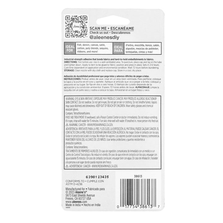 Picture of 38613 Aleene's Super Fabric® Adhesive .1 fl. oz. 3 Pack