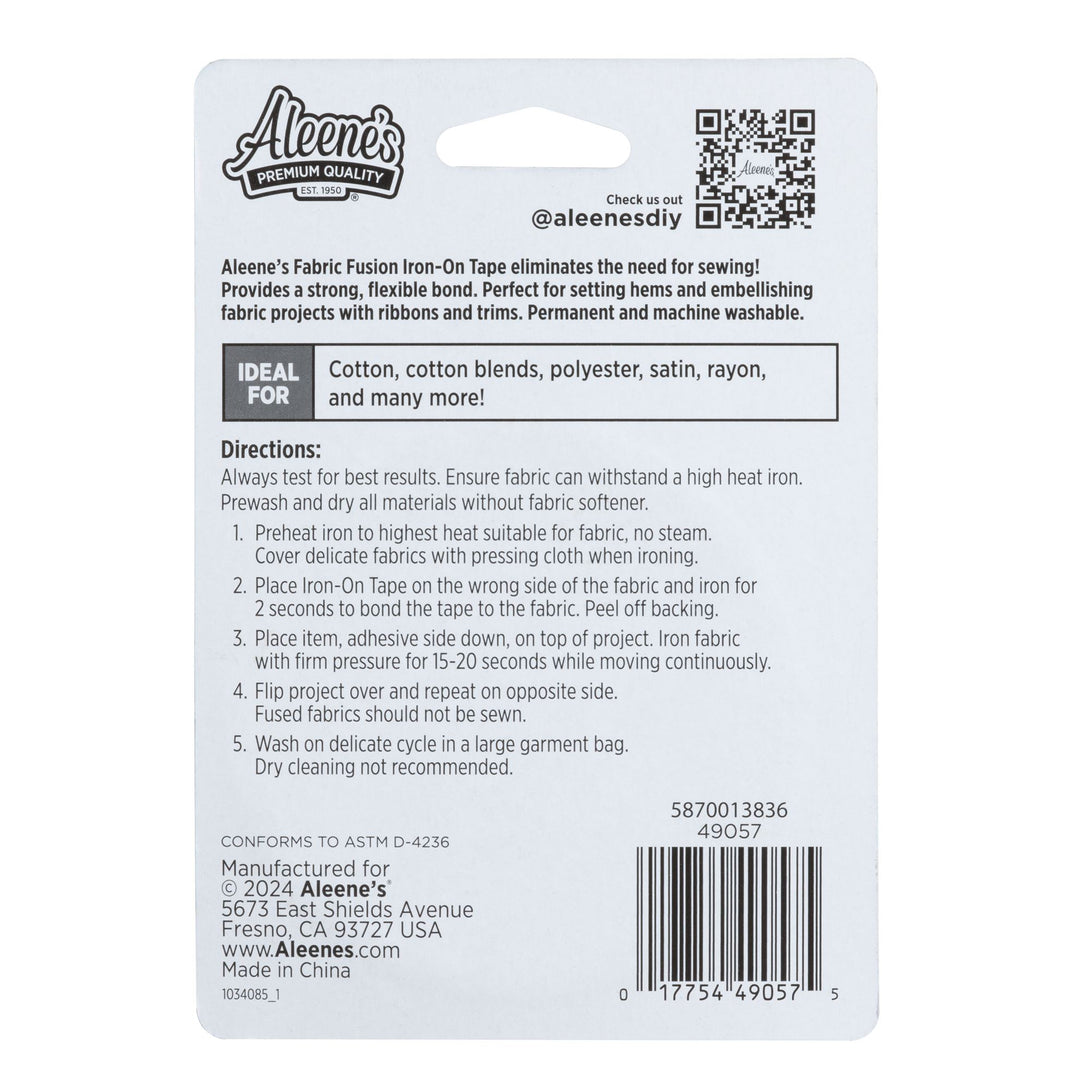 Picture of 49057 Aleene’s Fabric Fusion Iron-On Tape 3/8 in x 10 yd