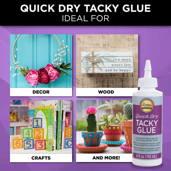 Picture of 40642 Aleene's Quick Dry Tacky Glue 4 fl. oz. 3 Pack