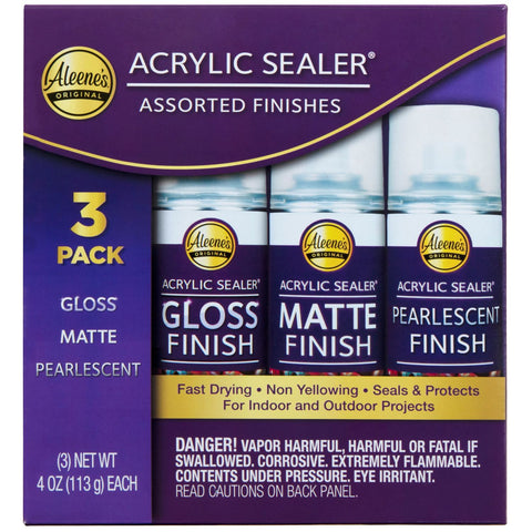 Aleenes Spray Acrylic Sealer Assorted Finishes 4 oz. 3 Pack