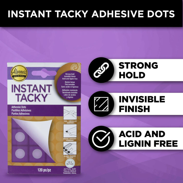 Picture of 33187 Aleene's Instant Tacky Adhesive Dots 1/2 Inch 120 pc.