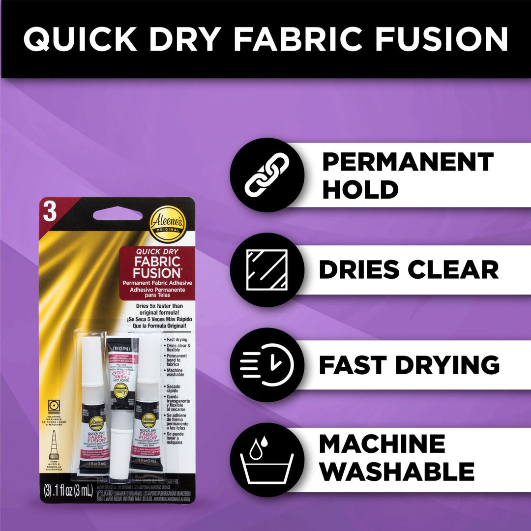 Aleenes Quick Dry Fabric Fusion .1 fl. oz. 3 Pack – Aleene's