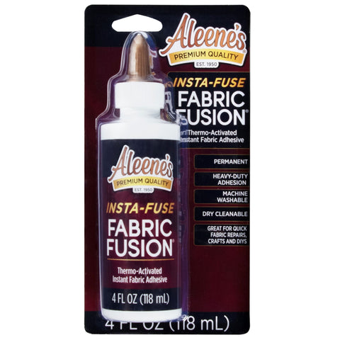 Aleenes Insta-Fuse Fabric Fusion Thermo-Activated Instant Fabric Adhesive 4 fl. oz.