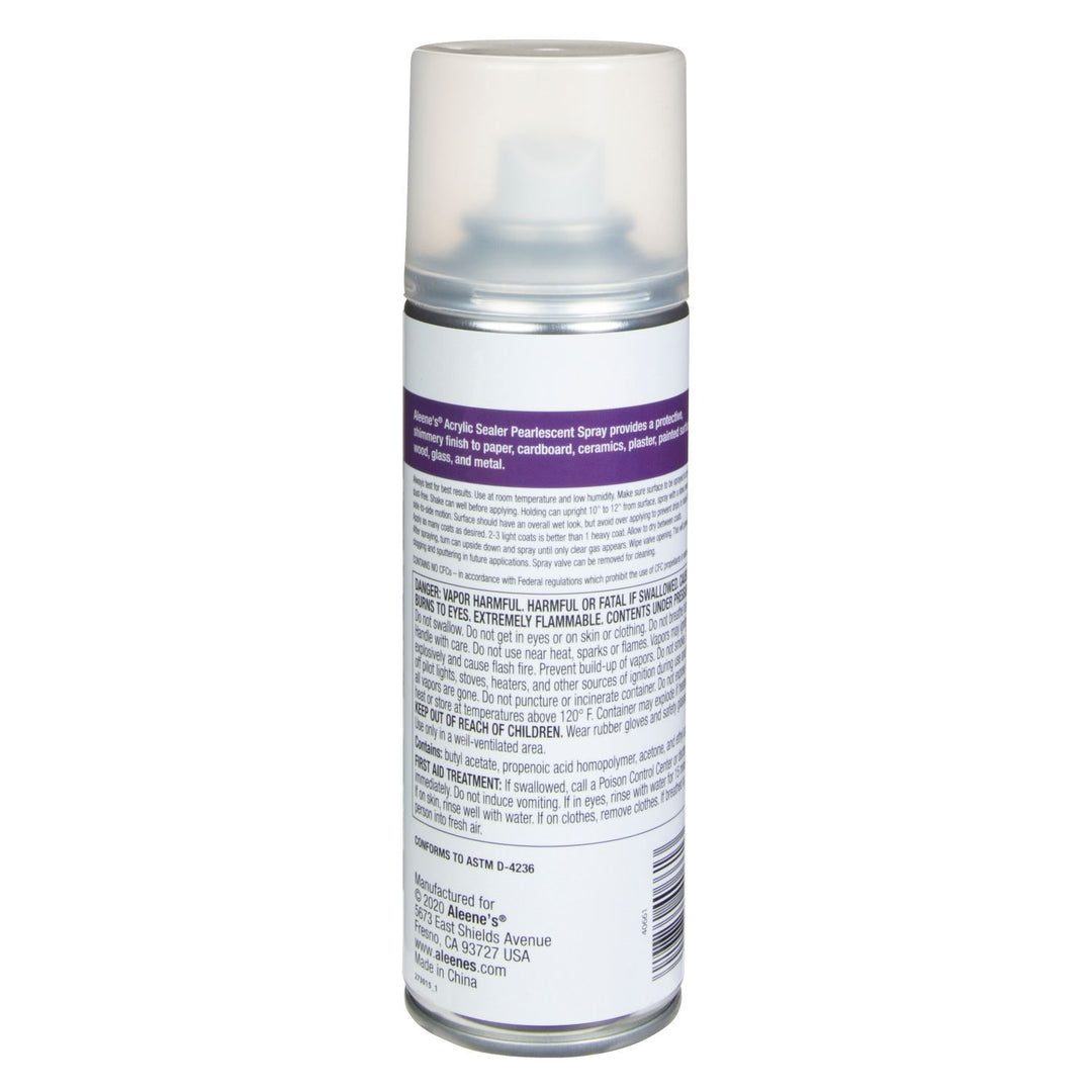 Aleene's® Spray Acrylic Sealer Super Gloss 6 oz. back of can