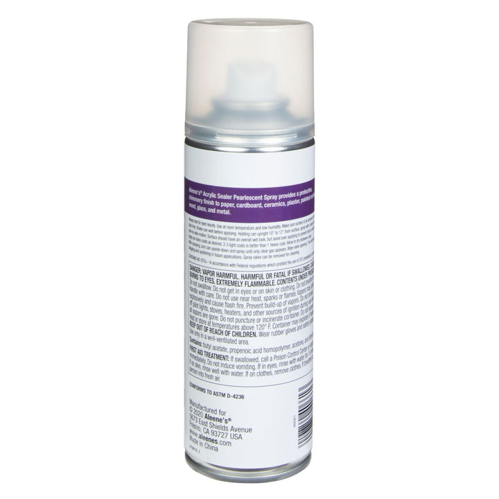 Aleene's® Spray Acrylic Sealer Super Gloss 6 oz. back of can