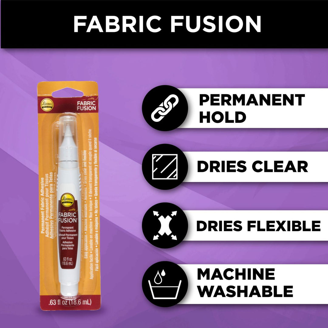 Quick Dry, Fabric Fusion Permanent Fabric Adhesive, Aleene's